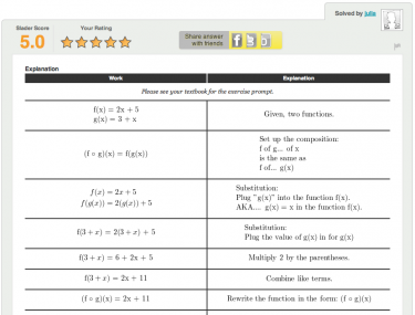 Solutions to homework problems