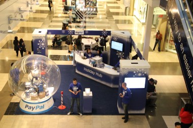 PayPal at San Francisco's Westfield mall, where it is now accepted at a handful of retailers as a form of payment.