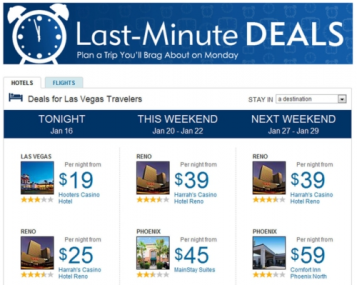 Expedia deals engine taps into user patterns for Last-Minute Deals