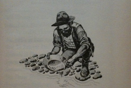 panning for gold